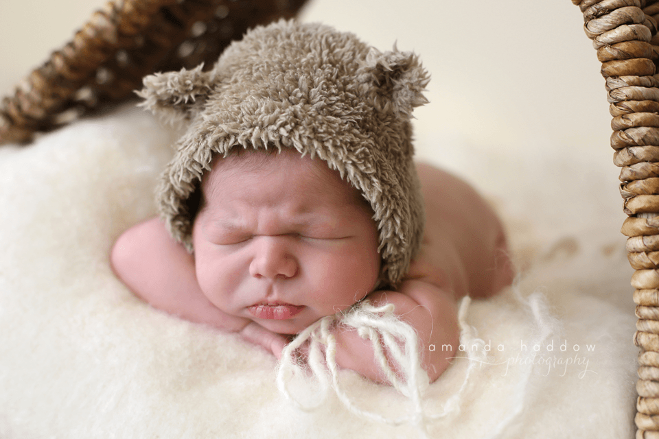 newborn pictures victoria - baby david pout